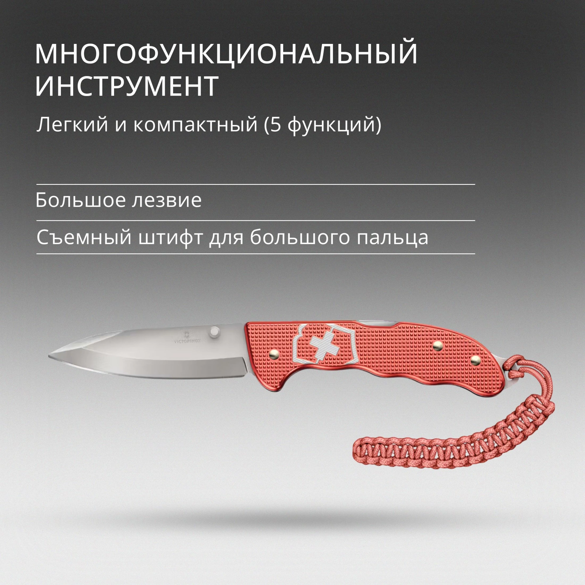 Нож перочинный Victorinox Evoke Alox LE 2025 Stone Red (0.9415.L25) 136мм 5функц. красный подар.коробка — миниатюра 10
