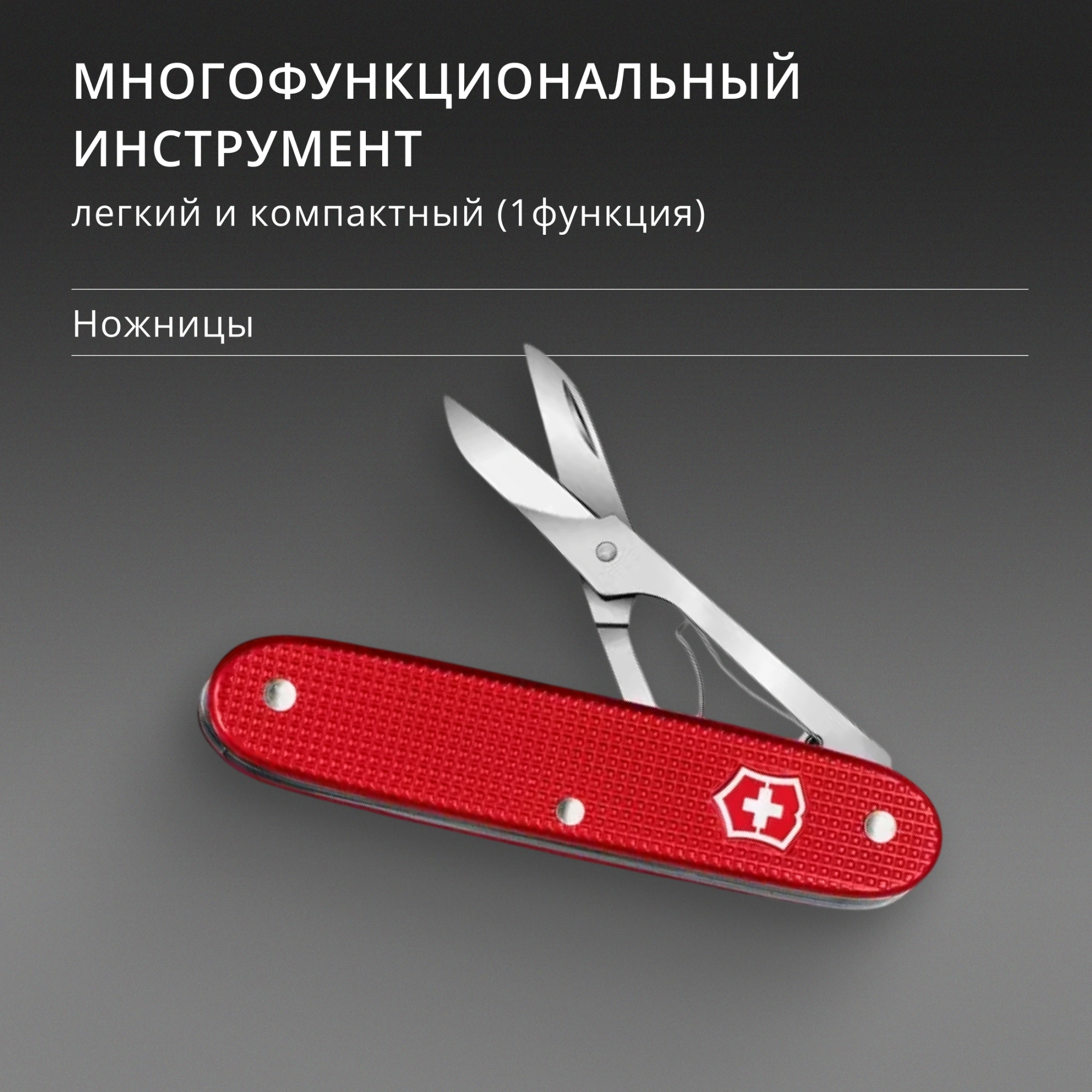 Ножницы Victorinox Companion X Alox (0.8070.20) 93мм 1функц. красный карт.коробка — миниатюра 5