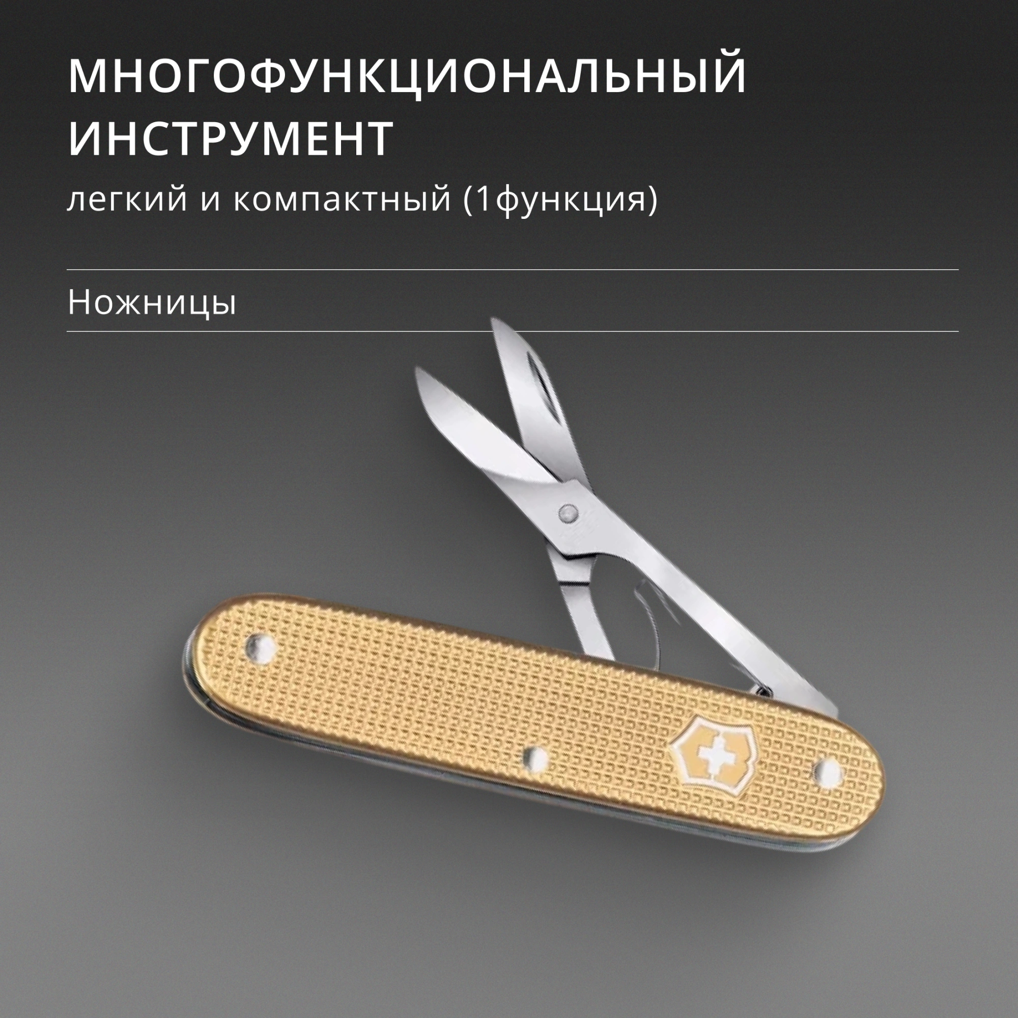 Ножницы Victorinox Companion X Alox (0.8070.28) 93мм 1функц. золотистый карт.коробка — миниатюра 5