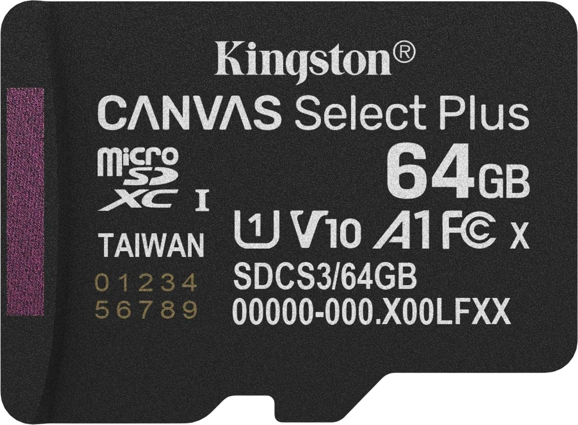 Флеш карта microSDXC 64GB Kingston SDCS3/64GBSP Canvas Select Plus V10 A1 w/o adapter — фото 1