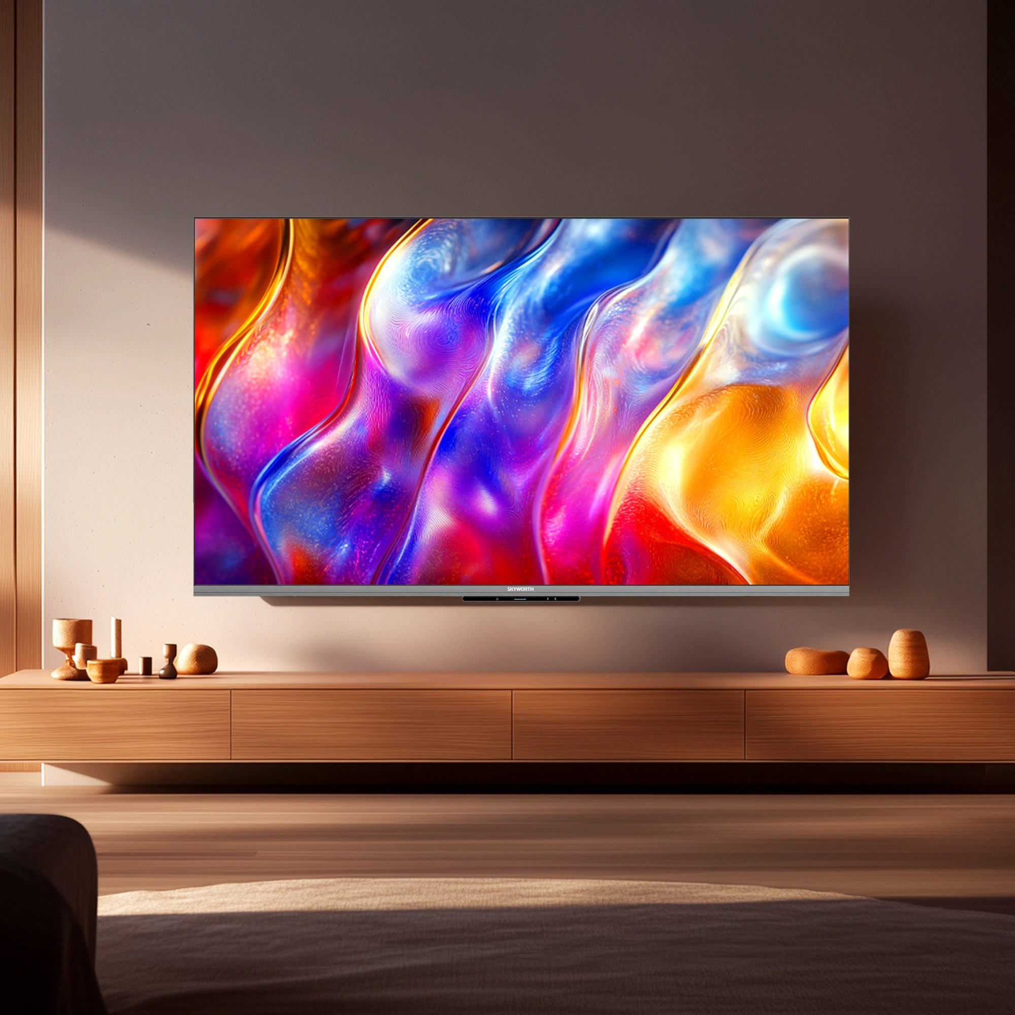 Телевизор QLED Skyworth 43" 43Q66H Eye Care Frameless черный 4K Ultra HD 60Hz MEMC DVB-T DVB-T2 DVB-C DVB-S DVB-S2 USB WiFi Smart TV — миниатюра 10