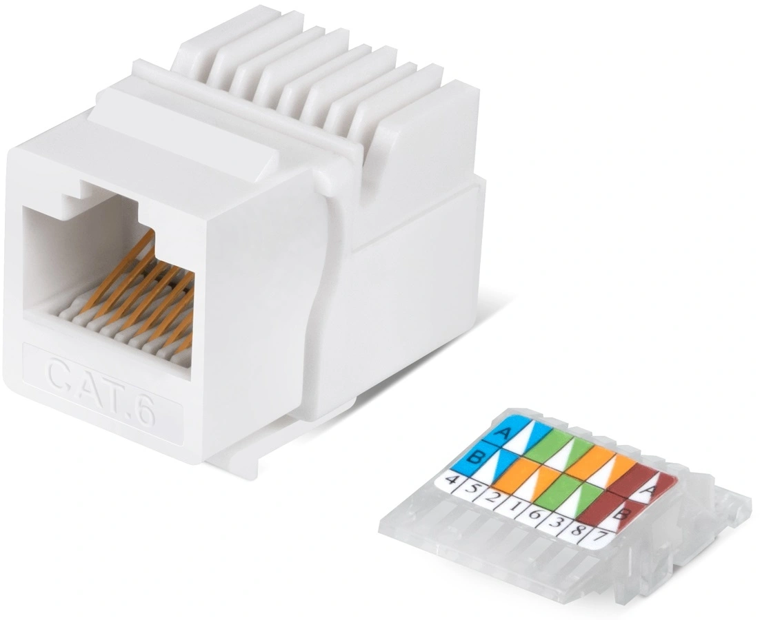Модуль Cabeus KJ-RJ45-CAT.6-TOOLLESS информ. Keystone RJ45 кат.6 UTP бел. — миниатюра 2