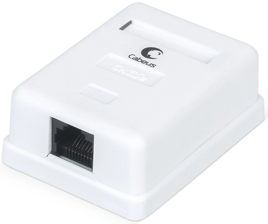 Розетка Cabeus WS-8P8C-CAT.5E-1 комп. Dual IDC кат.5E UTP бел. — миниатюра 2