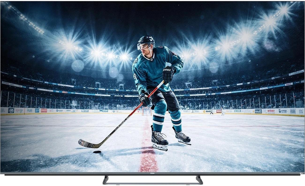 Телевизор LED Haier 85" 85 MiniLED M4 Frameless серебристый 4K Ultra HD 60Hz MEMC DVB-T DVB-T2 DVB-C DVB-S2 USB WiFi Smart TV — фото 1
