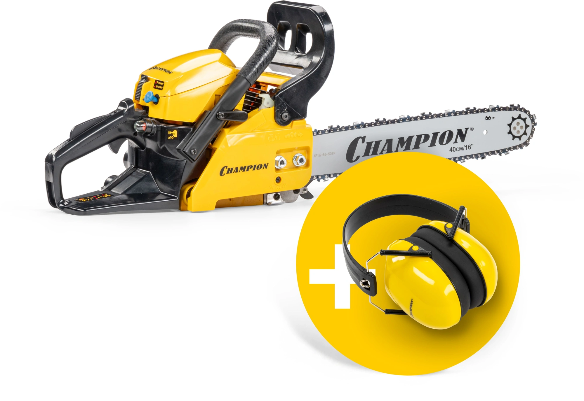 Бензопила Champion PN237-16 1500Вт 2л.с. дл.шины:16" (40cm) — миниатюра 14