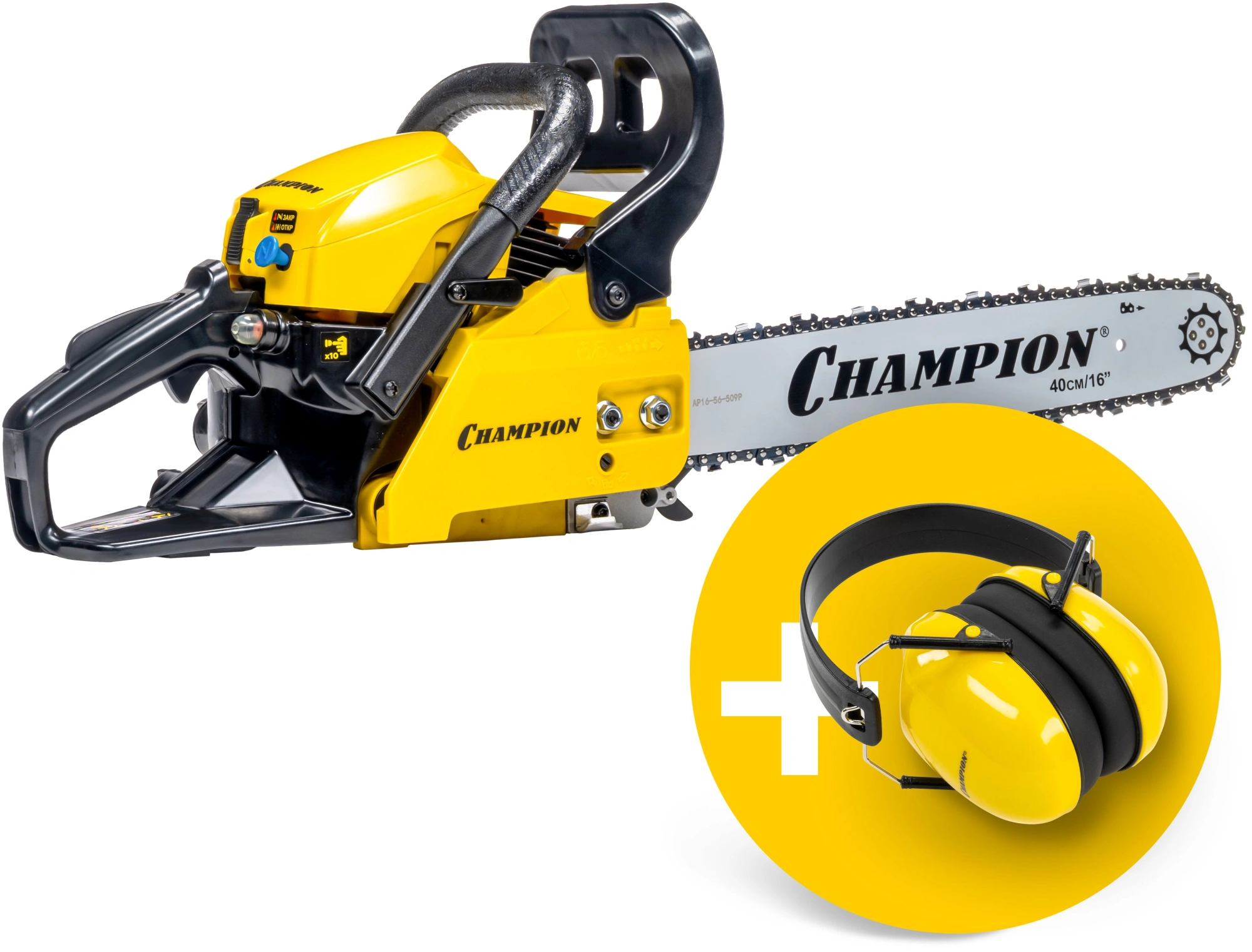 Бензопила Champion PN241-16 1800Вт 2.45л.с. дл.шины:16" (40cm) — миниатюра 11