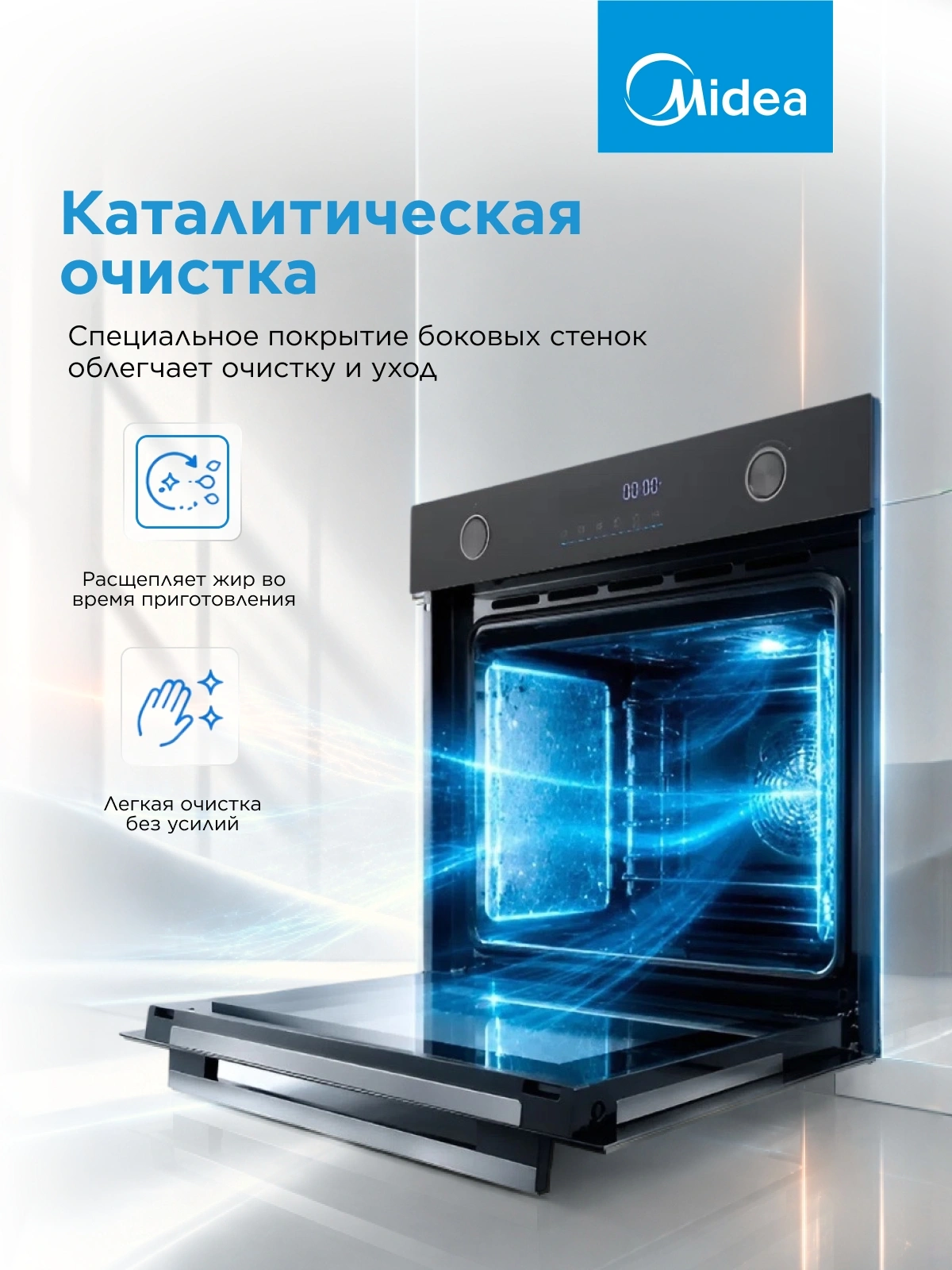 Духовой шкаф Электрический Midea MO715103GB черный — миниатюра 18