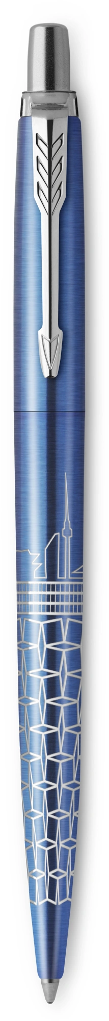 Ручка шариков. Parker Jotter Global Icons SE Seul K179 (2221600) синий мет. M син. черн. подар.кор. — миниатюра 2