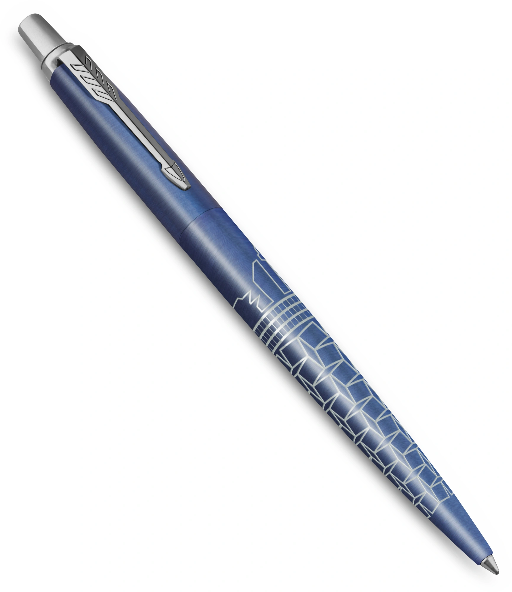 Ручка шариков. Parker Jotter Global Icons SE Seul K179 (2221600) синий мет. M син. черн. подар.кор. — миниатюра 4