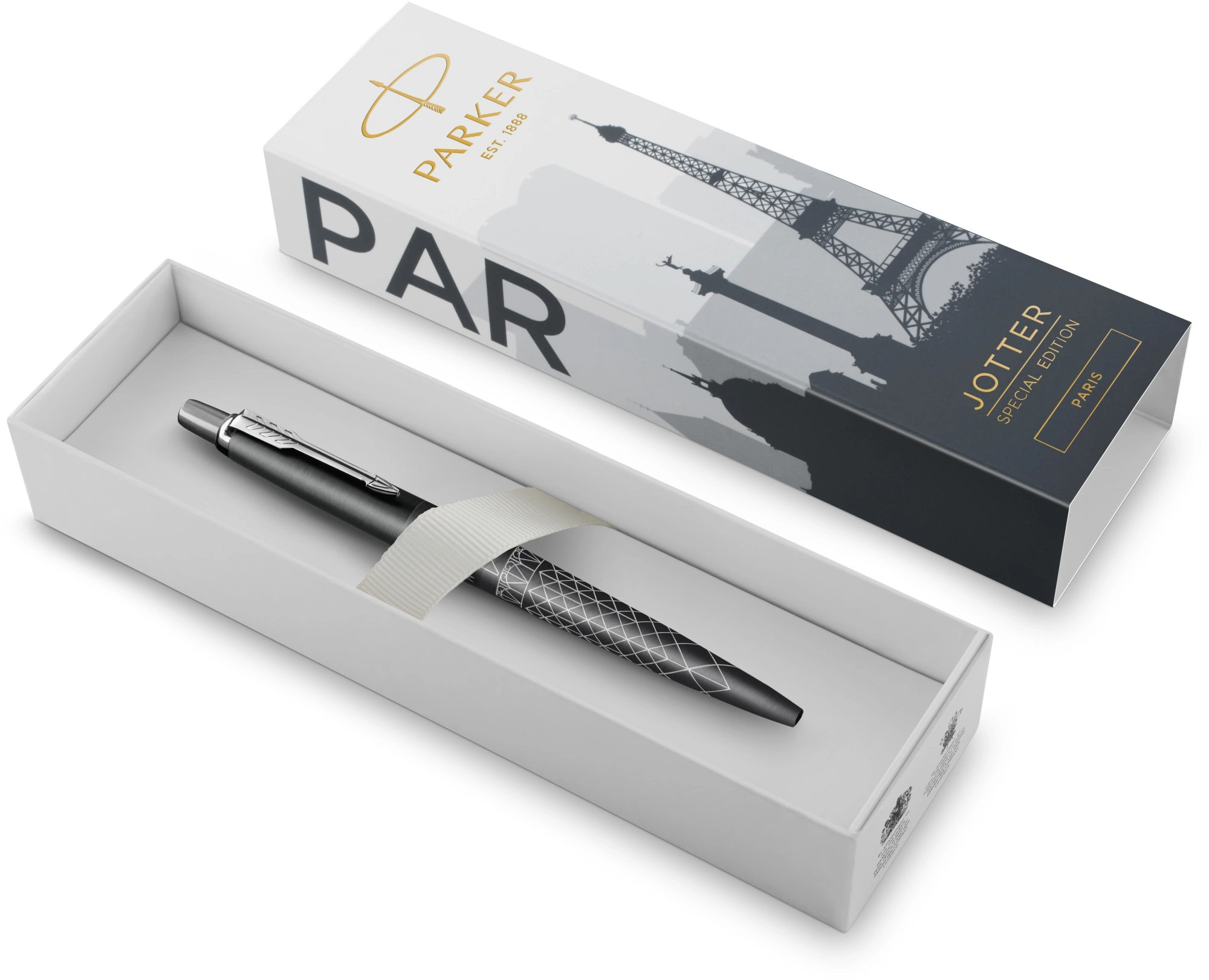 Ручка шариков. Parker Jotter Global Icons SE Paris K179 (2221601) серый мет. M подар.кор. — фото 1