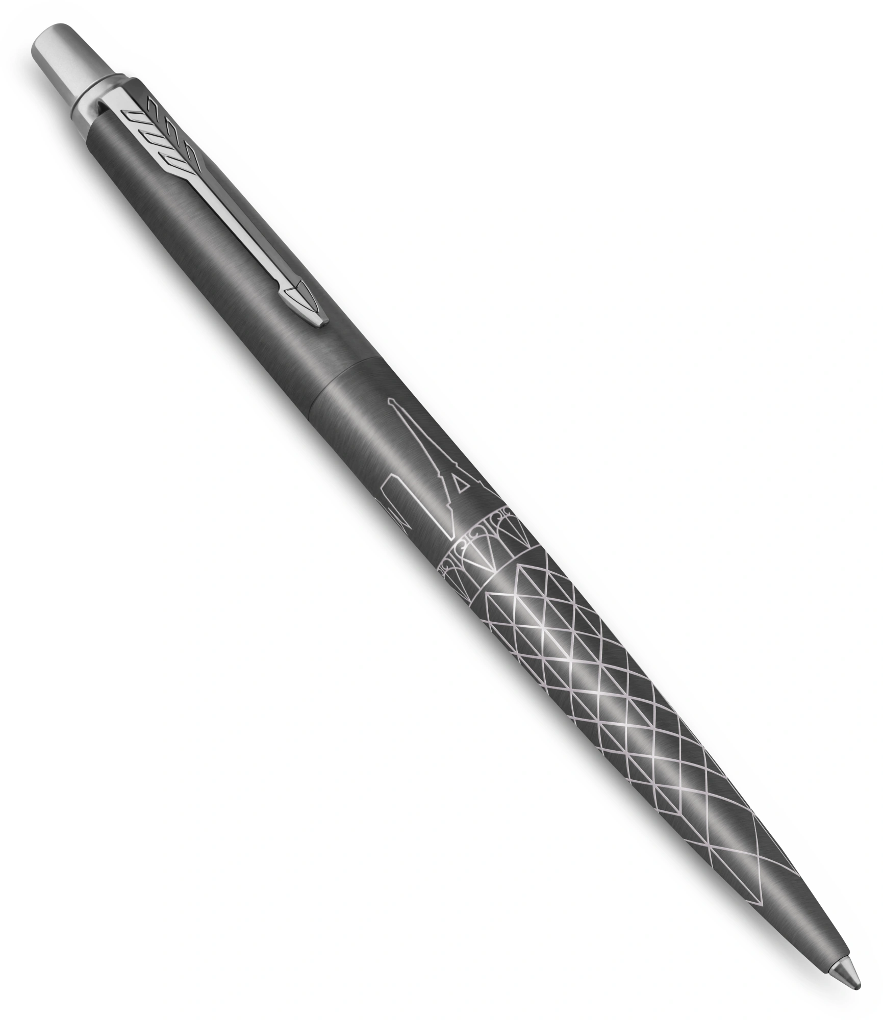 Ручка шариков. Parker Jotter Global Icons SE Paris K179 (2221601) серый мет. M подар.кор. — миниатюра 4