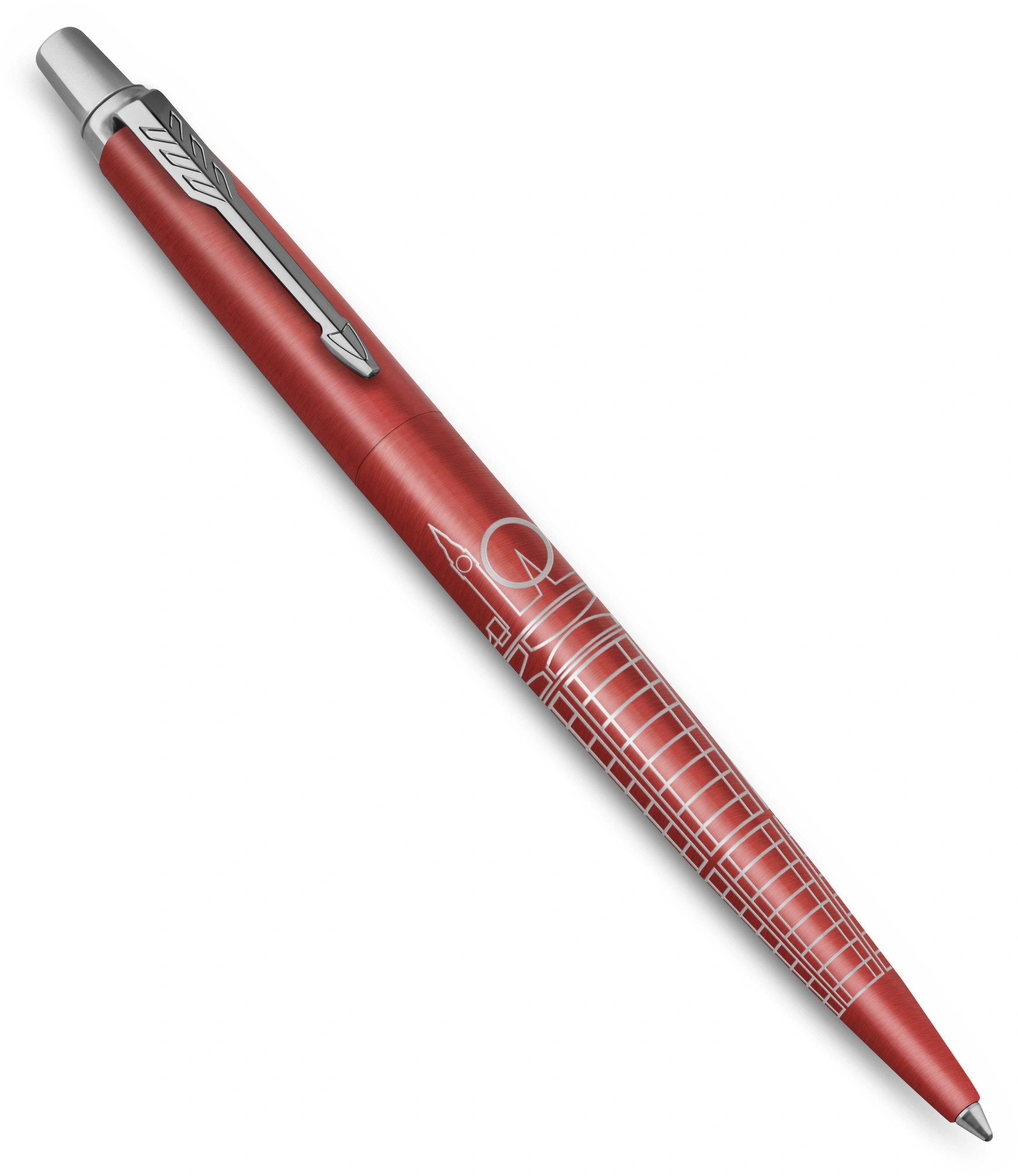 Ручка шариков. Parker Jotter Global Icons SE London K179 (2221603) красный мет. M син. черн. подар.кор. — миниатюра 4