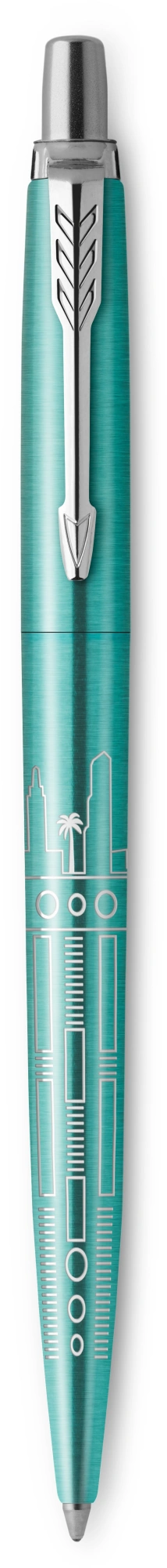 Ручка шариков. Parker Jotter Global Icons SE Miami K179 (2221602) бирюзовый M син. черн. подар.кор. — миниатюра 2