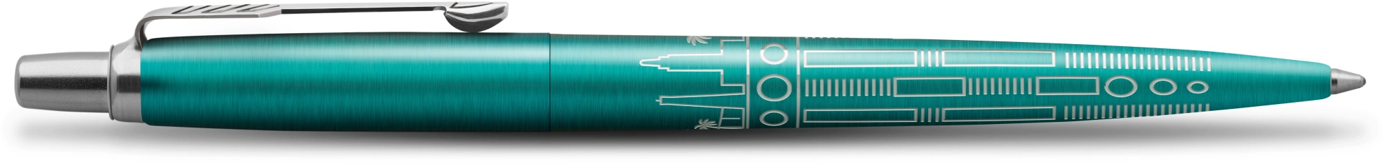 Ручка шариков. Parker Jotter Global Icons SE Miami K179 (2221602) бирюзовый M син. черн. подар.кор. — миниатюра 3