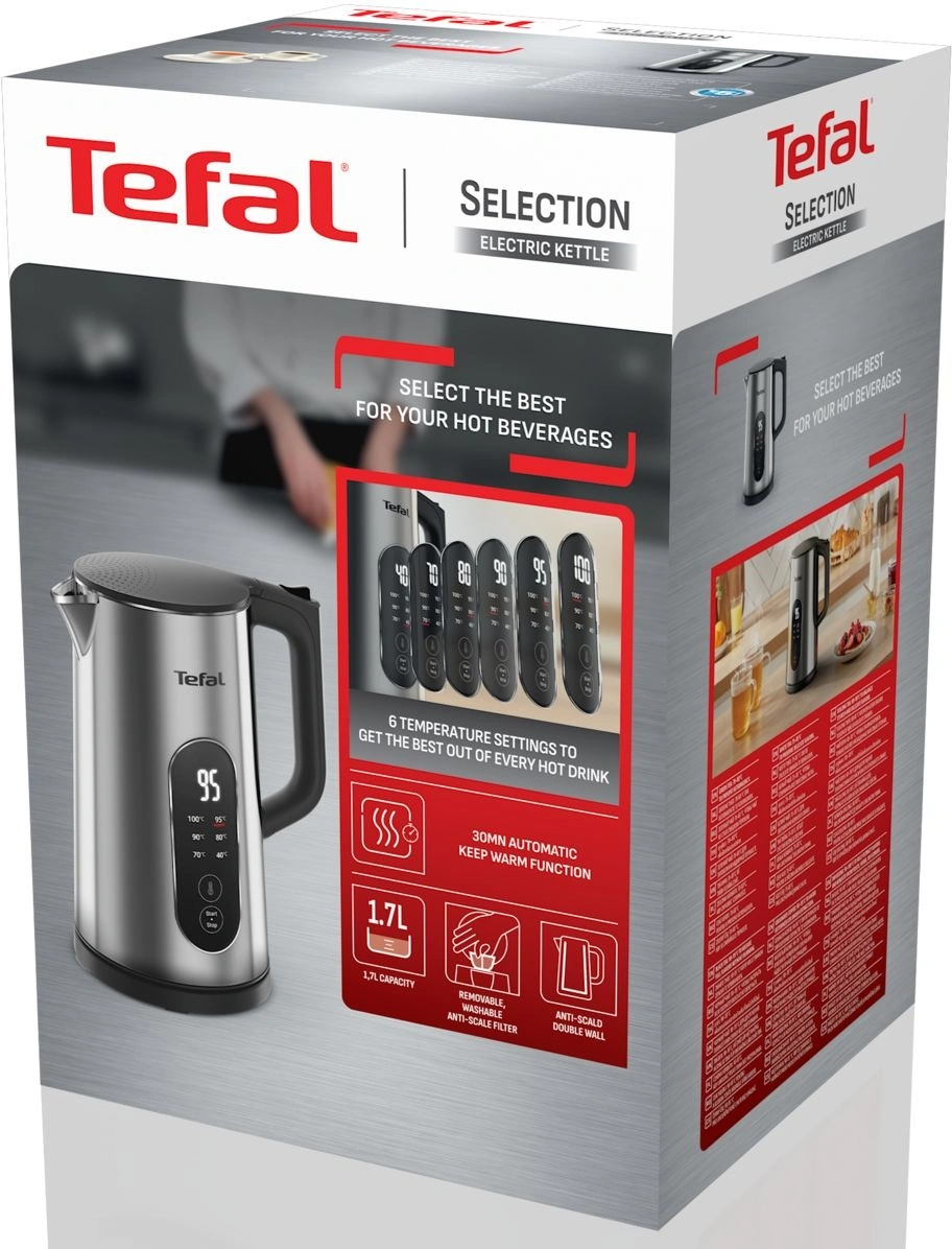 Чайник электрический Tefal KI871DE0 1.7л. 1500Вт серебристый корпус: нерж.сталь/пластик (7211419755) — миниатюра 12