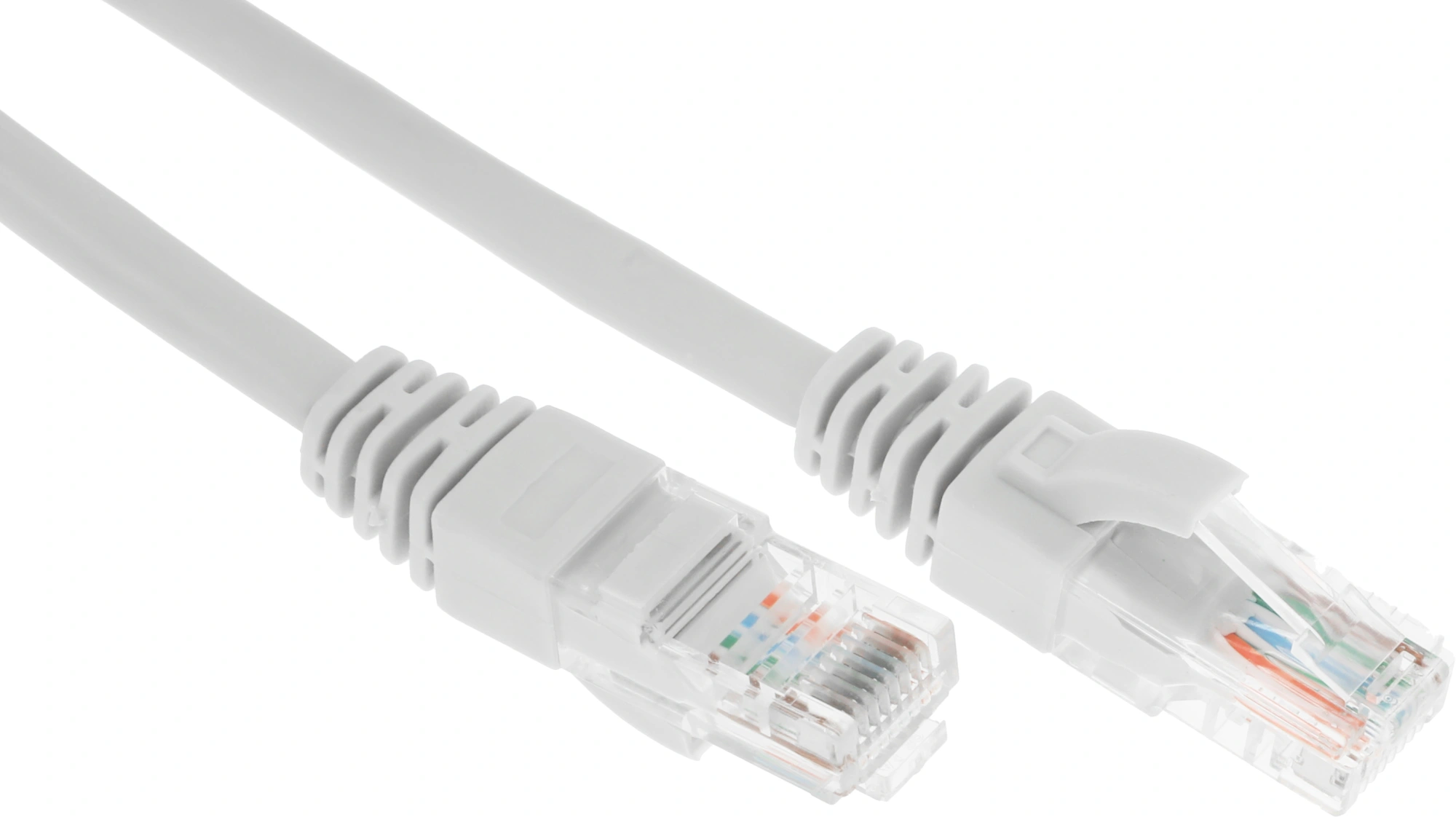 Патч-корд Cabeus PC-UTP-RJ45-CAT.5E-5M-LSZH U/UTP RJ-45 вил.-вилка RJ-45 кат.5E 5м серый LSZH — миниатюра 3