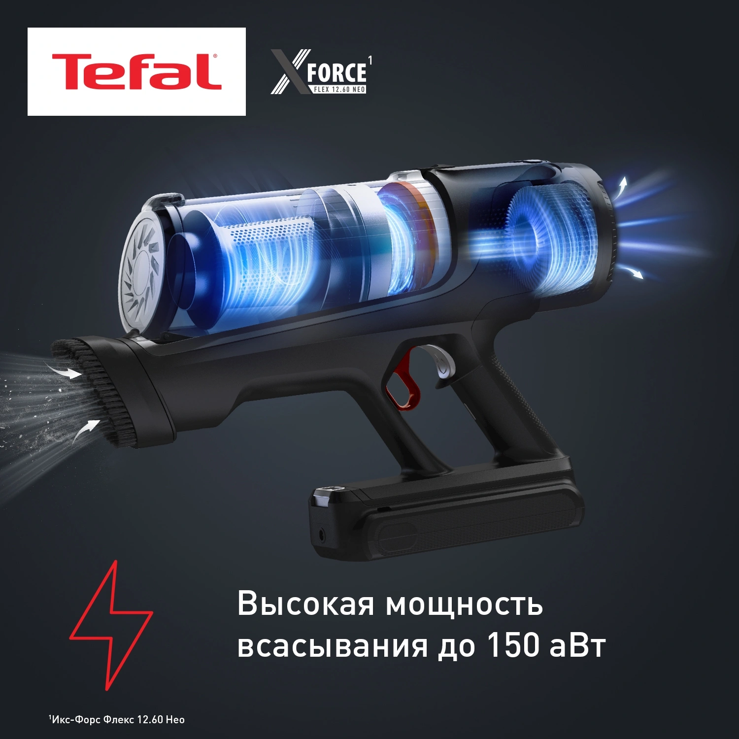 Пылесос Tefal X-Force Flex TY9L42WO 380Вт серый/зеленый — миниатюра 3