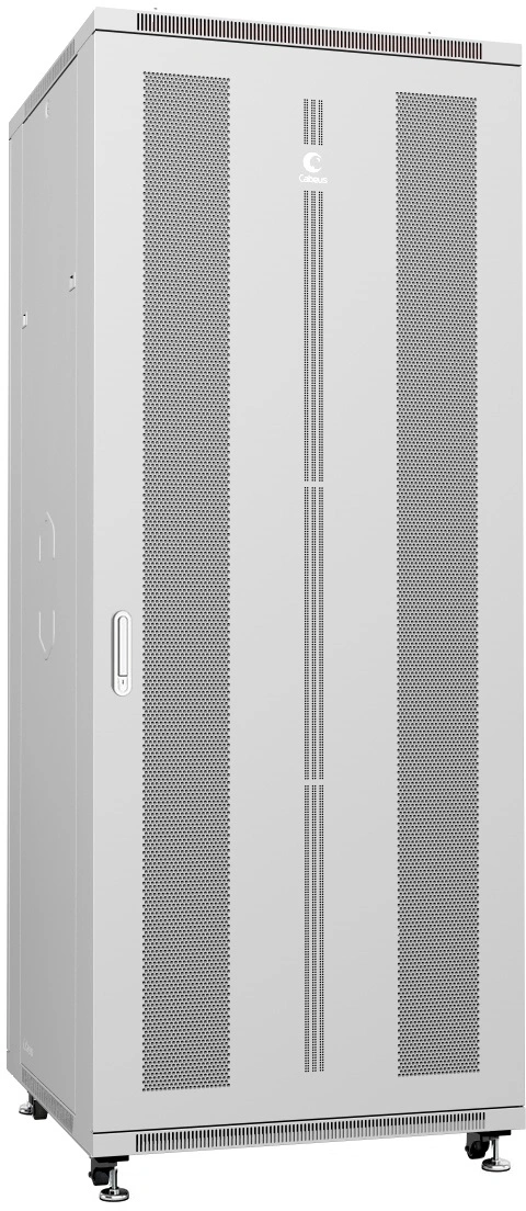 Шкаф серверный Cabeus (ND-05C-42U80/100) напольный 42U 800x1000мм пер.дв.перфор. задн.дв.перфор. 800кг серый 900мм 132кг 220град. 2055мм IP20 сталь — миниатюра 2