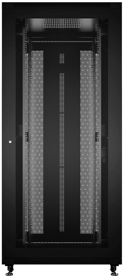 Шкаф серверный Cabeus (ND-05C-42U80/100-BK) напольный 42U 800x1000мм пер.дв.перфор. задн.дв.перфор. 800кг RAL 7035 900мм 132кг 220град. 2055мм IP20 сталь — миниатюра 3