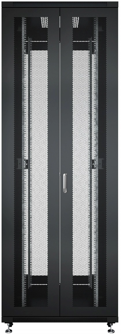 Шкаф серверный Cabeus (ND-05C-42U80/120-BK) напольный 42U 800x1200мм пер.дв.перфор.2ств. задн.дв.перфор.2-хст. 800кг черный 1102мм 131кг 220град. 2055мм IP20 сталь — миниатюра 3