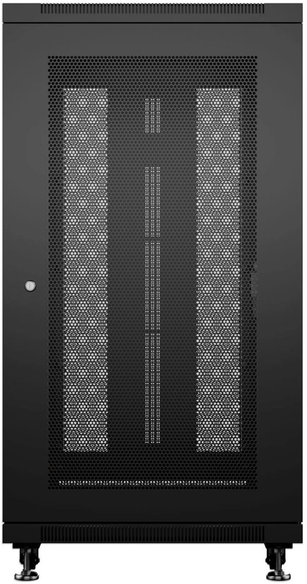 Шкаф серверный Cabeus (ND-05C-42U60/100-BK) напольный 42U 600x1000мм пер.дв.металл.перф. металл 800кг черный 900мм 108.3кг 220град. 2055мм 20 сталь — миниатюра 3