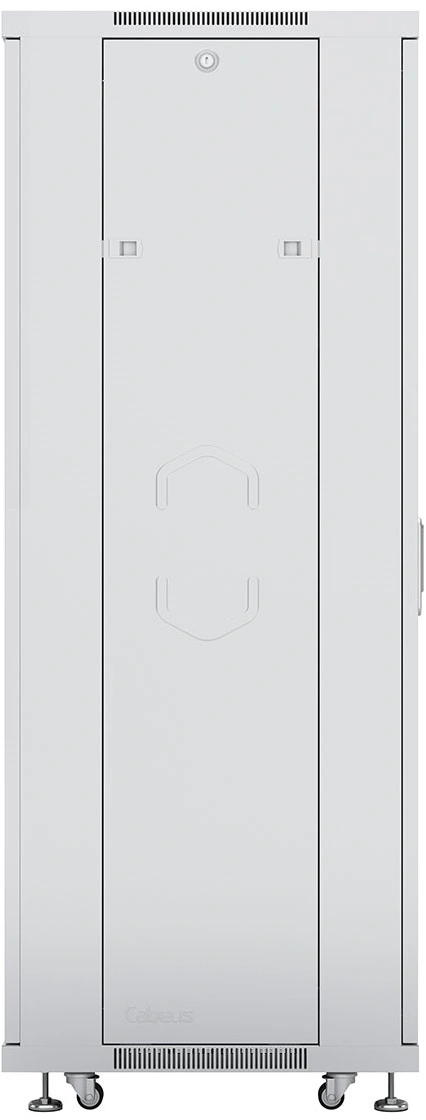 Шкаф серверный Cabeus (SH-05C-42U80/100) напольный 42U 800x1000мм пер.дв.стекл металл 800кг серый 900мм 134.2кг 220град. 2055мм IP20 сталь — миниатюра 4