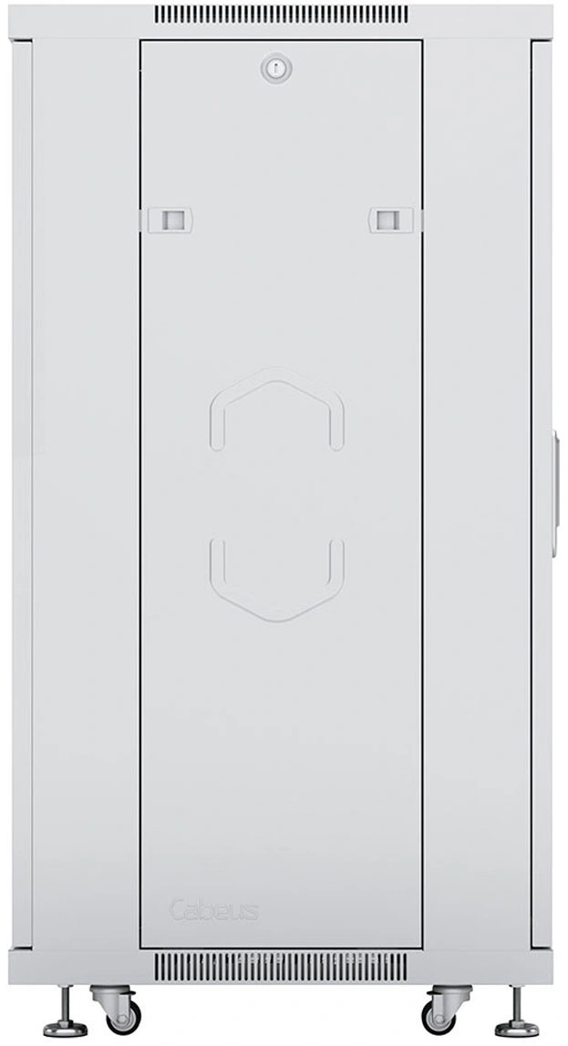Шкаф коммутационный Cabeus (SH-05C-32U60/60) напольный 32U 600x600мм пер.дв.стекл металл 800кг серый 500мм 72.6кг 220град. 1610мм IP20 сталь — миниатюра 3