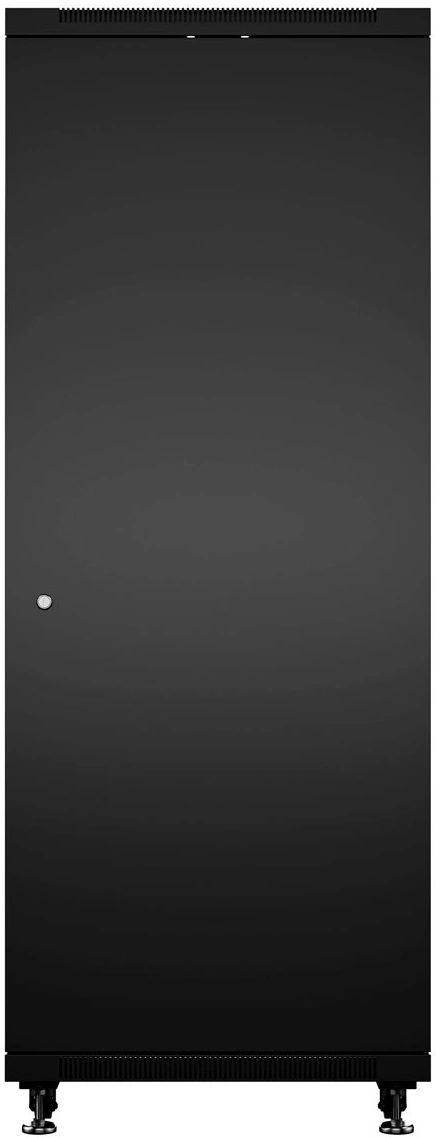 Шкаф коммутационный Cabeus (SH-05C-12U60/60-BK) напольный 12U 600x600мм пер.дв.стекл металл 800кг черный 500мм 730мм IP20 сталь — миниатюра 3