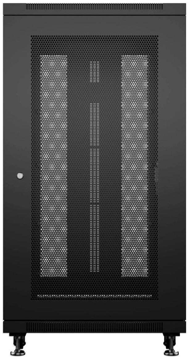 Шкаф коммутационный Cabeus (ND-05C-42U60/80-BK) напольный 42U 600x800мм пер.дв.перфор. задн.дв.перфор. 800кг черный 700мм 97.3кг 220град. 2055мм IP20 сталь — миниатюра 3