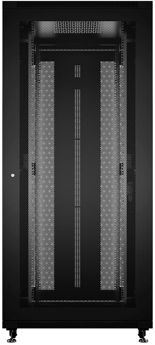 Шкаф коммутационный Cabeus (ND-05C-42U80/80-BK) напольный 42U 800x800мм пер.дв.перфор. задн.дв.перфор. 800кг черный 700мм 104.6кг 220град. 2055мм IP20 сталь — миниатюра 3