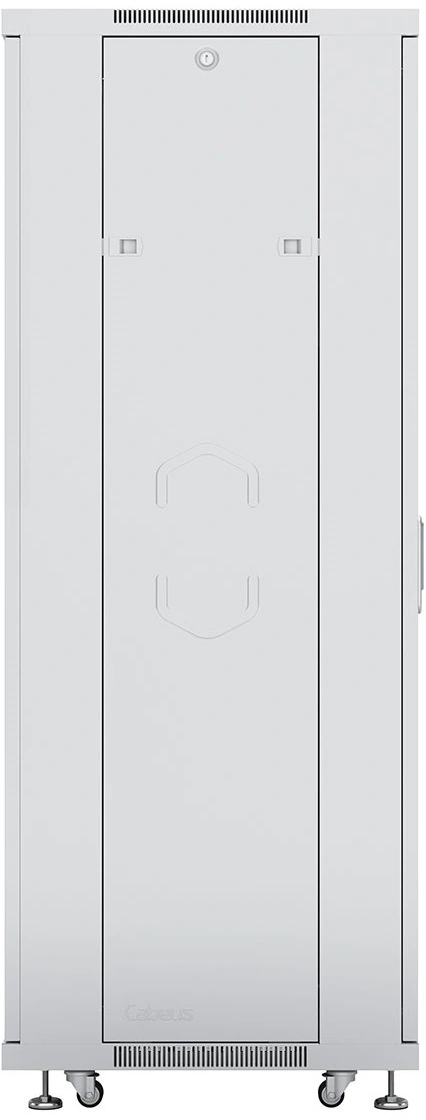 Шкаф коммутационный Cabeus (SH-05C-42U80/80) напольный 42U 800x800мм пер.дв.стекл металл 800кг серый 700мм 118.7кг 220град. 2055мм IP20 сталь — миниатюра 4