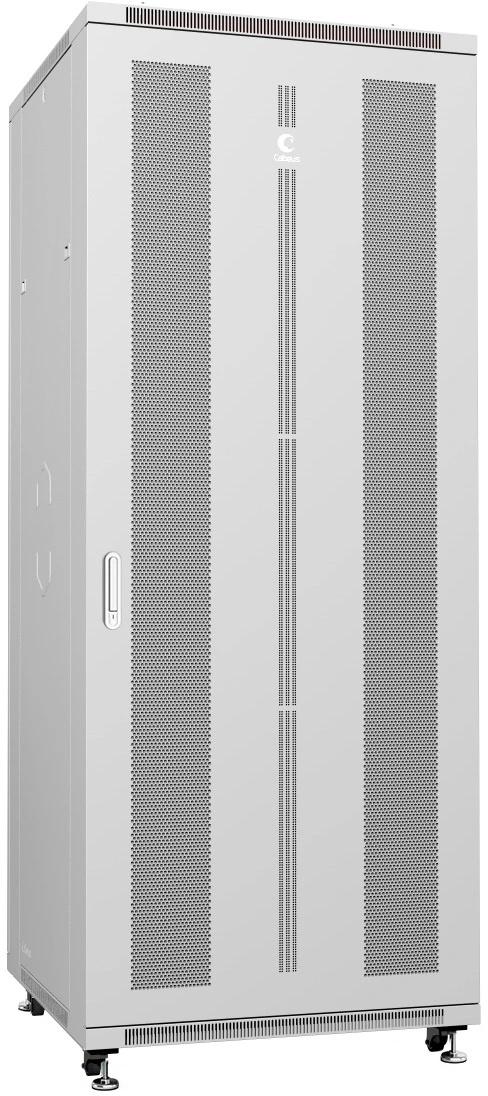 Шкаф коммутационный Cabeus (ND-05C-42U80/80) напольный 42U 800x800мм пер.дв.перфор. задн.дв.перфор. 800кг серый 700мм 104.6кг 220град. 2055мм IP20 сталь — миниатюра 2