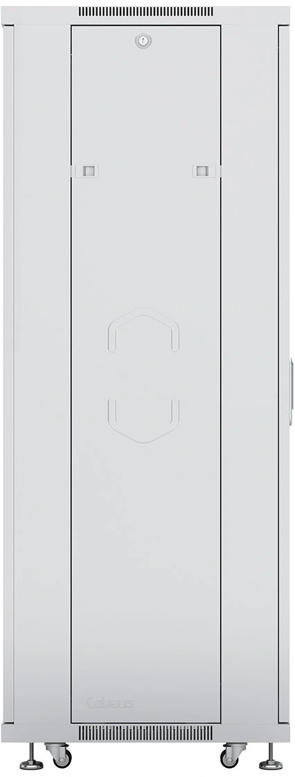 Шкаф коммутационный Cabeus (ND-05C-42U80/80) напольный 42U 800x800мм пер.дв.перфор. задн.дв.перфор. 800кг серый 700мм 104.6кг 220град. 2055мм IP20 сталь — миниатюра 4