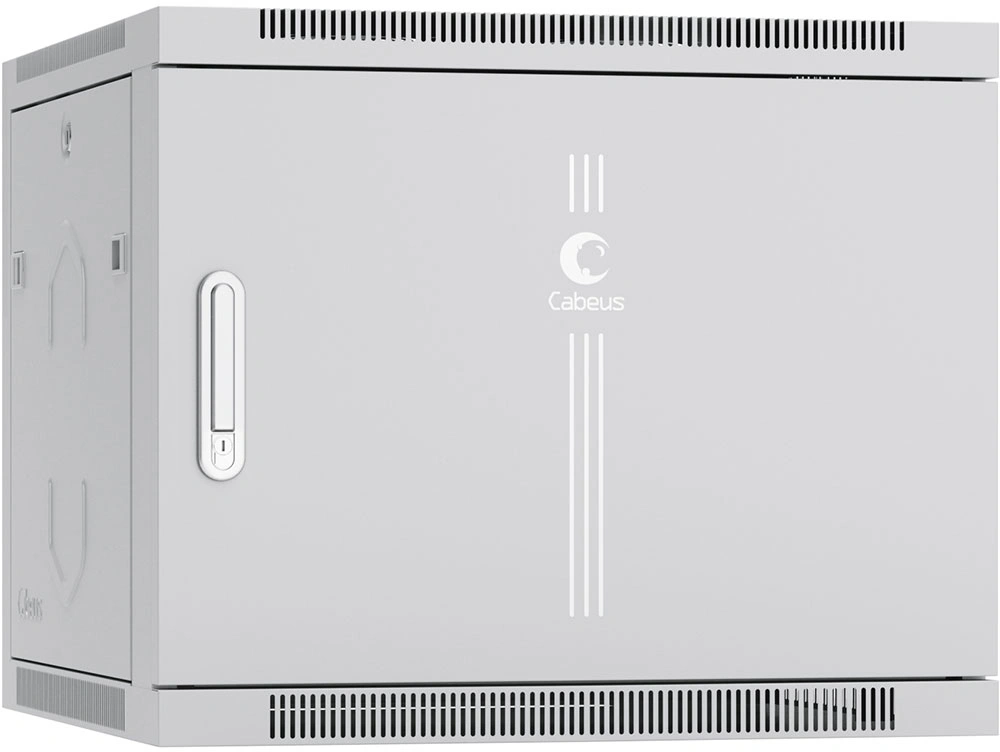 Шкаф коммутационный Cabeus (SH-05F-9U60/60M) настенный 9U 600x600мм пер.дв.металл 60кг серый 540мм 22.5кг 501мм IP20 сталь — миниатюра 2