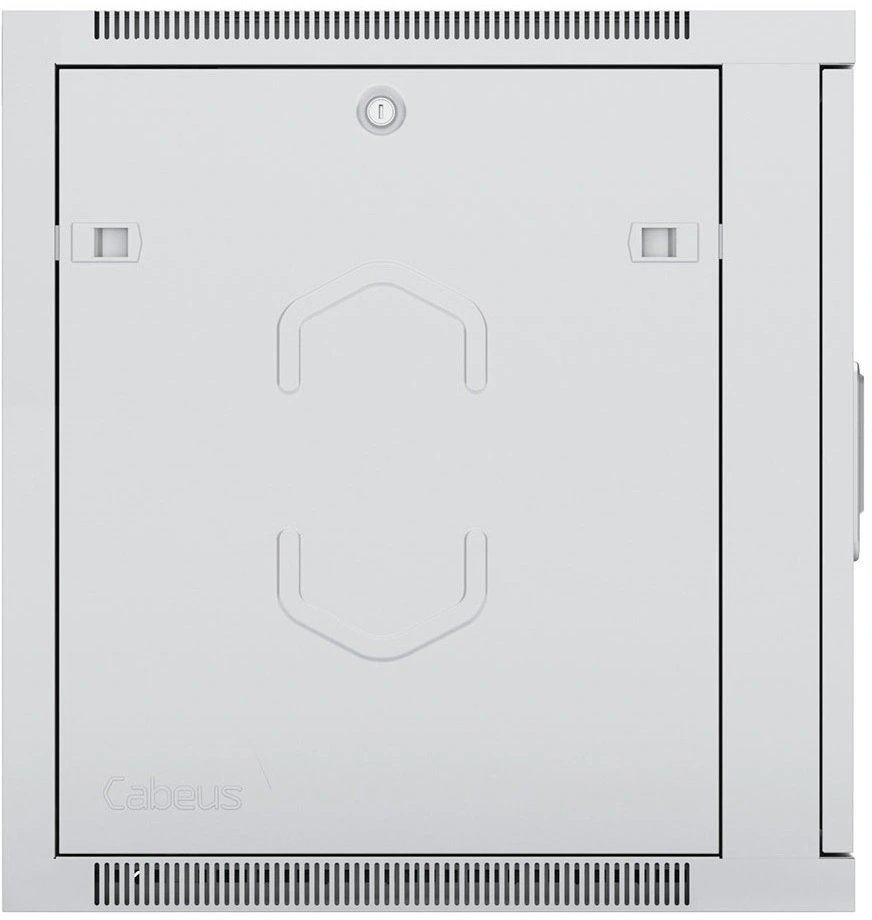 Шкаф коммутационный Cabeus (SH-05F-9U60/35) настенный 9U 600x350мм пер.дв.стекл 60кг серый 290мм 17кг 501мм IP20 сталь — миниатюра 4