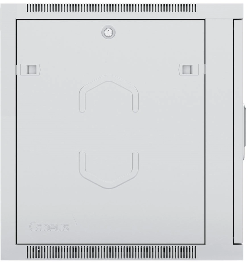 Шкаф коммутационный Cabeus (SH-05F-9U60/45) настенный 9U 600x450мм пер.дв.стекл 60кг серый 390мм 20кг 501мм IP20 сталь — миниатюра 3