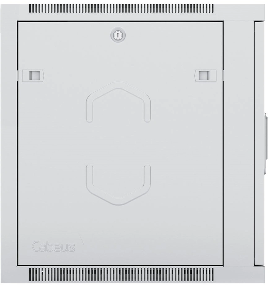 Шкаф коммутационный Cabeus (SH-05F-6U60/45) настенный 6U 600x450мм пер.дв.стекл 60кг серый 390мм 16кг 368мм IP20 сталь — миниатюра 3