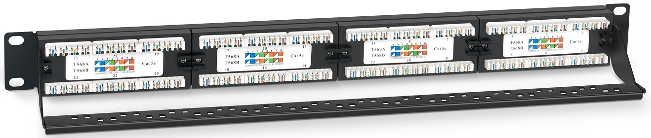 Патч-панель Cabeus PL-24-CAT.5E-DUAL 19" 1U 24xRJ45 кат.5E UTP — миниатюра 3