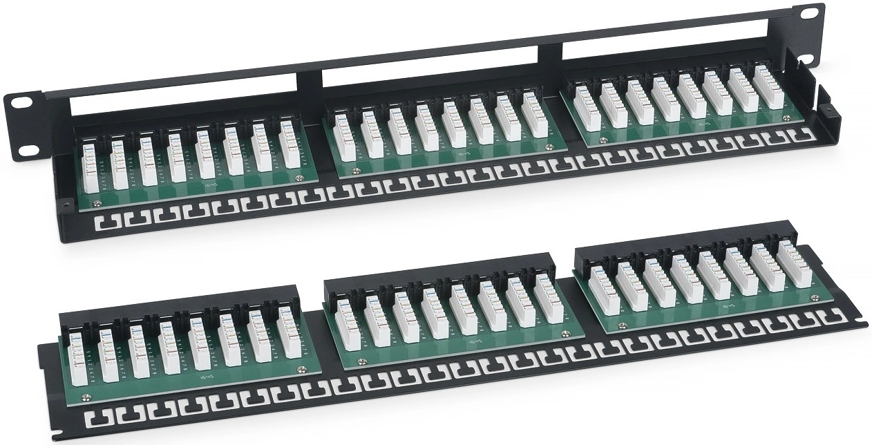 Патч-панель Cabeus PLHD-48-CAT.5E-DUAL 19" 1U 48xRJ45 кат.5E UTP — фото 1