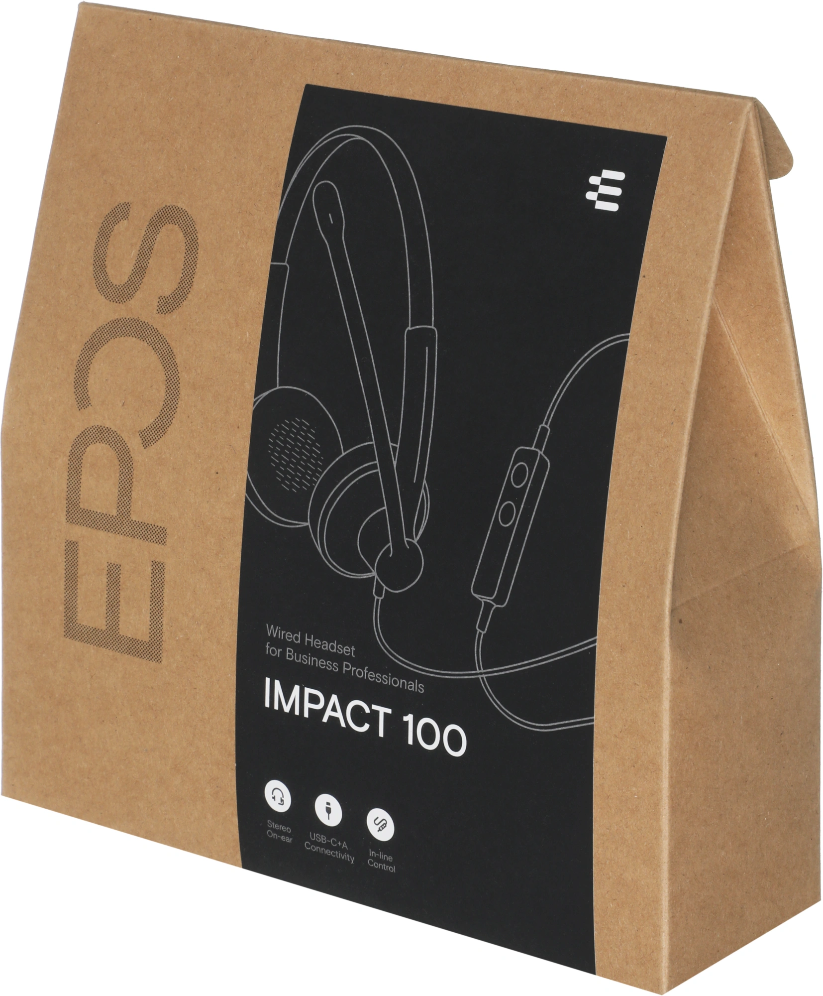 Наушники с микрофоном Epos Impact 100 UC Stereo черный накладные USB оголовье (1001420) — миниатюра 2