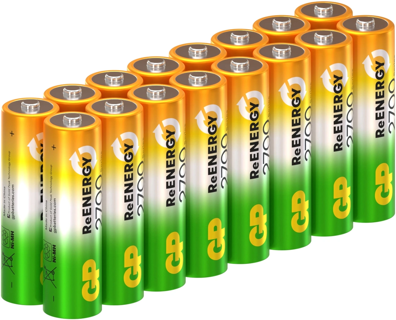 Аккумулятор GP 270AAHCRGY AA NiMH 2700mAh (16шт) спайка — миниатюра 3