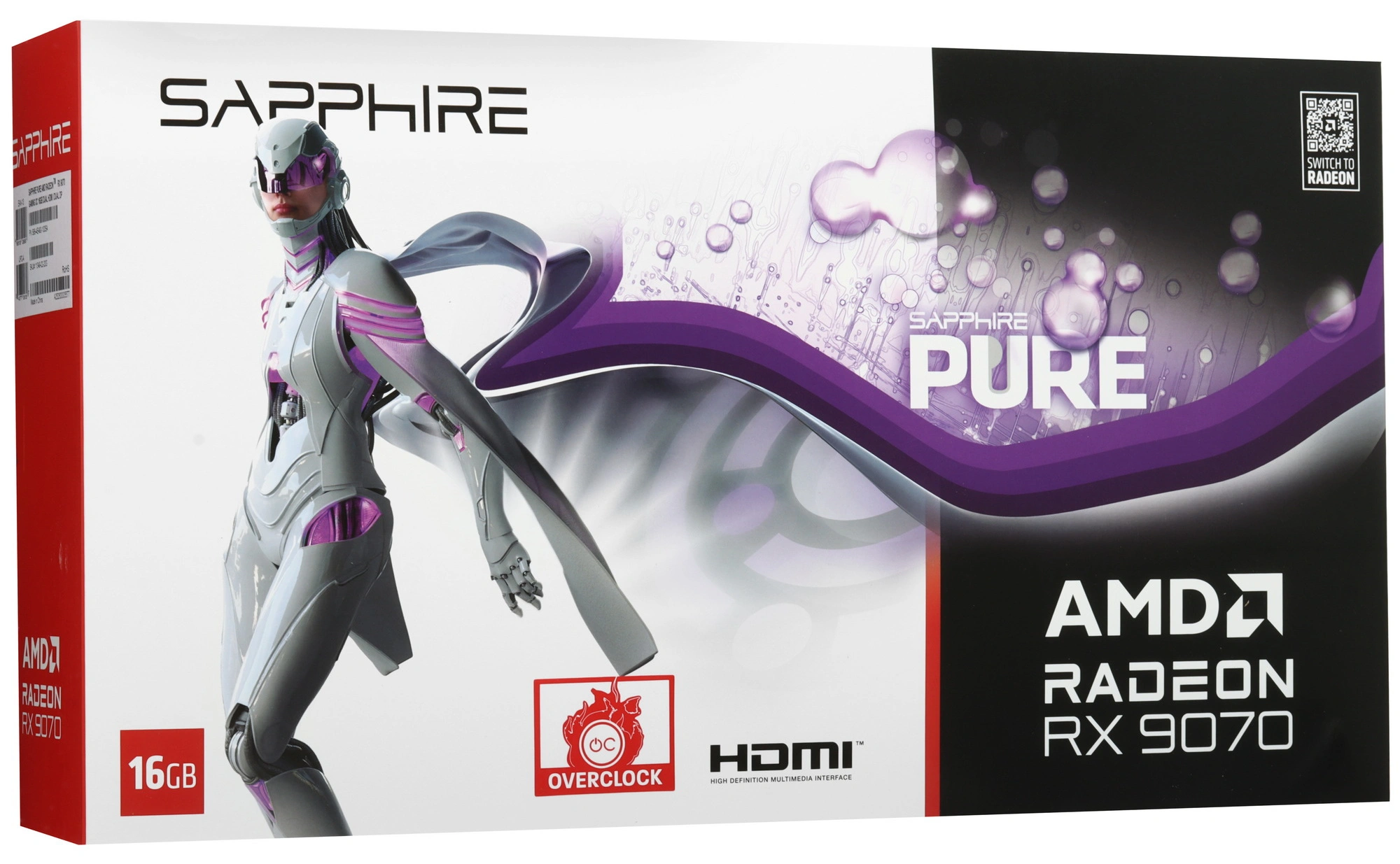 Видеокарта Sapphire PCI-E 5.0 11349-02-20G PURE AMD RADEON RX 9070 OC AMD Radeon RX 9070 16Gb 256bit GDDR6 2210/20000 HDMIx2 DPx2 HDCP Ret — миниатюра 12