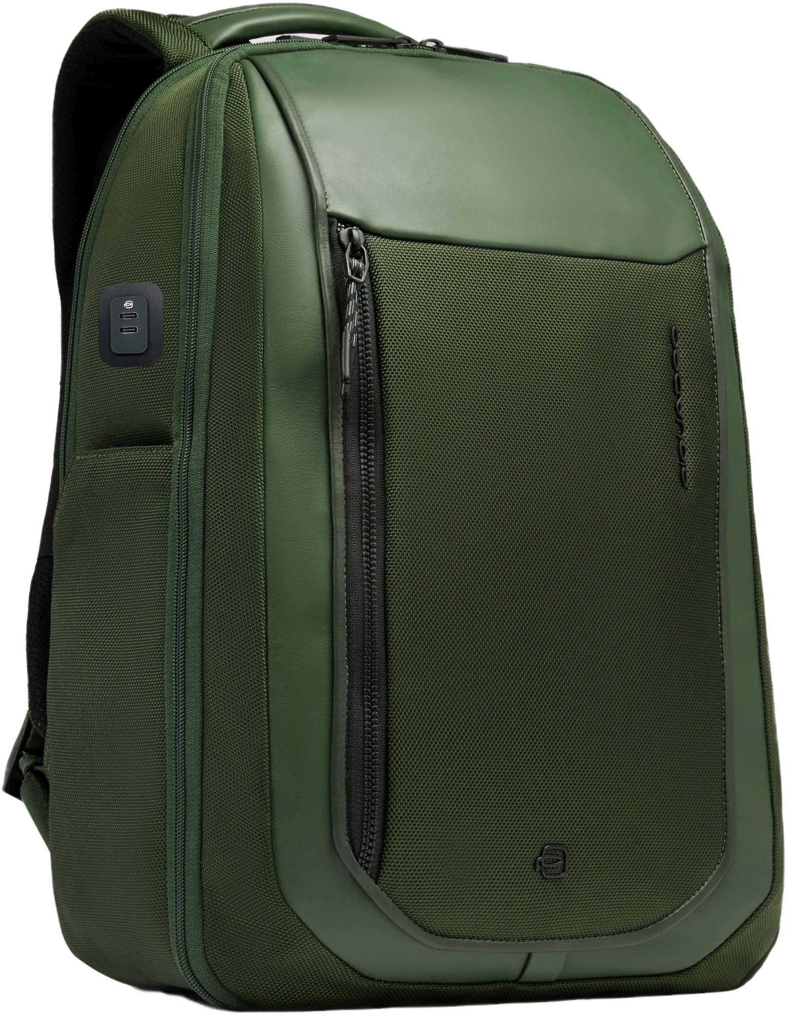 Рюкзак мужской Piquadro Lyss CA6928S143BM/VE зеленый тимьяновый полиэстер/натур.кожа — миниатюра 2