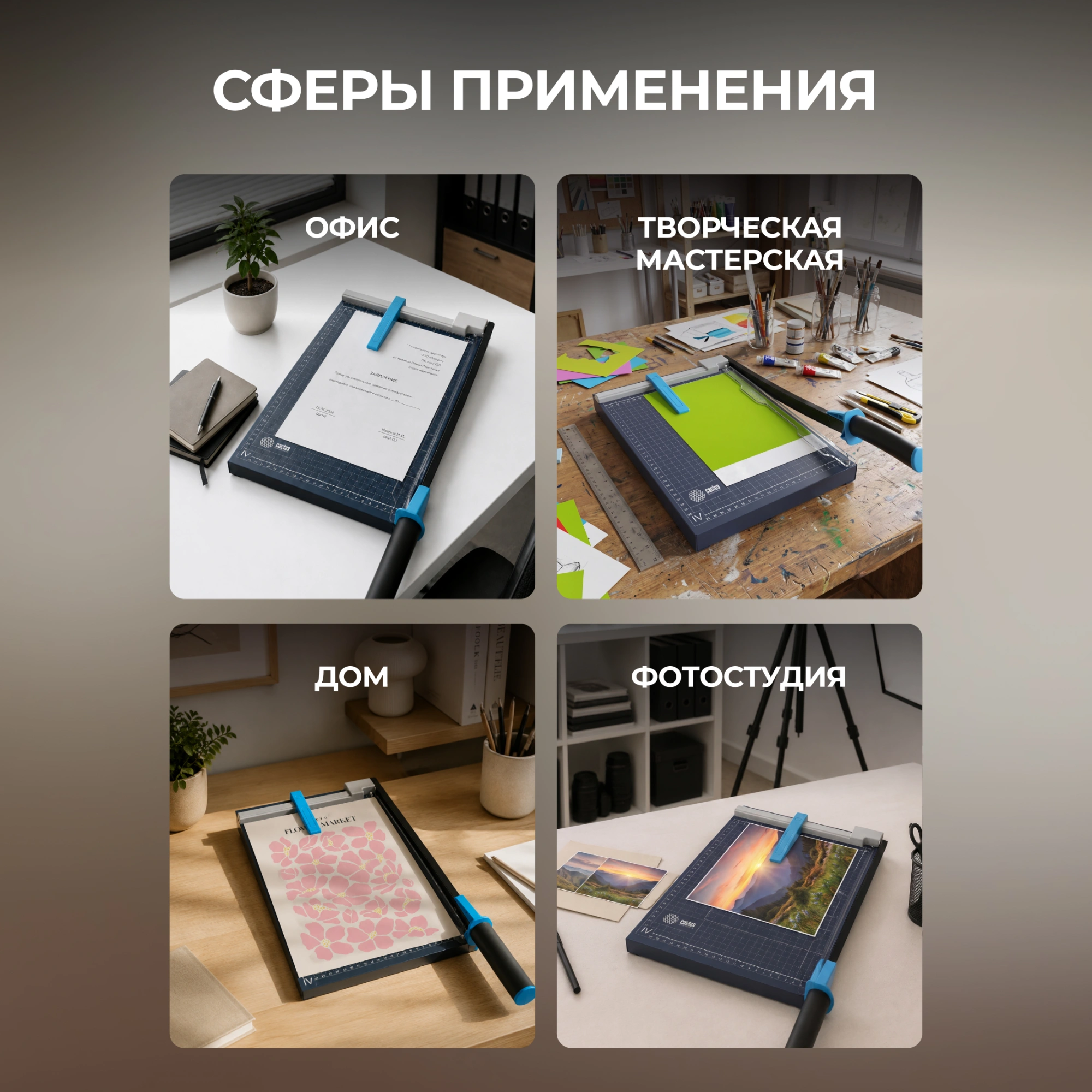 Резак сабельный Cactus CS-CUT-GM412 A4/12лист./320мм/автоприжим/защитный экран — миниатюра 15