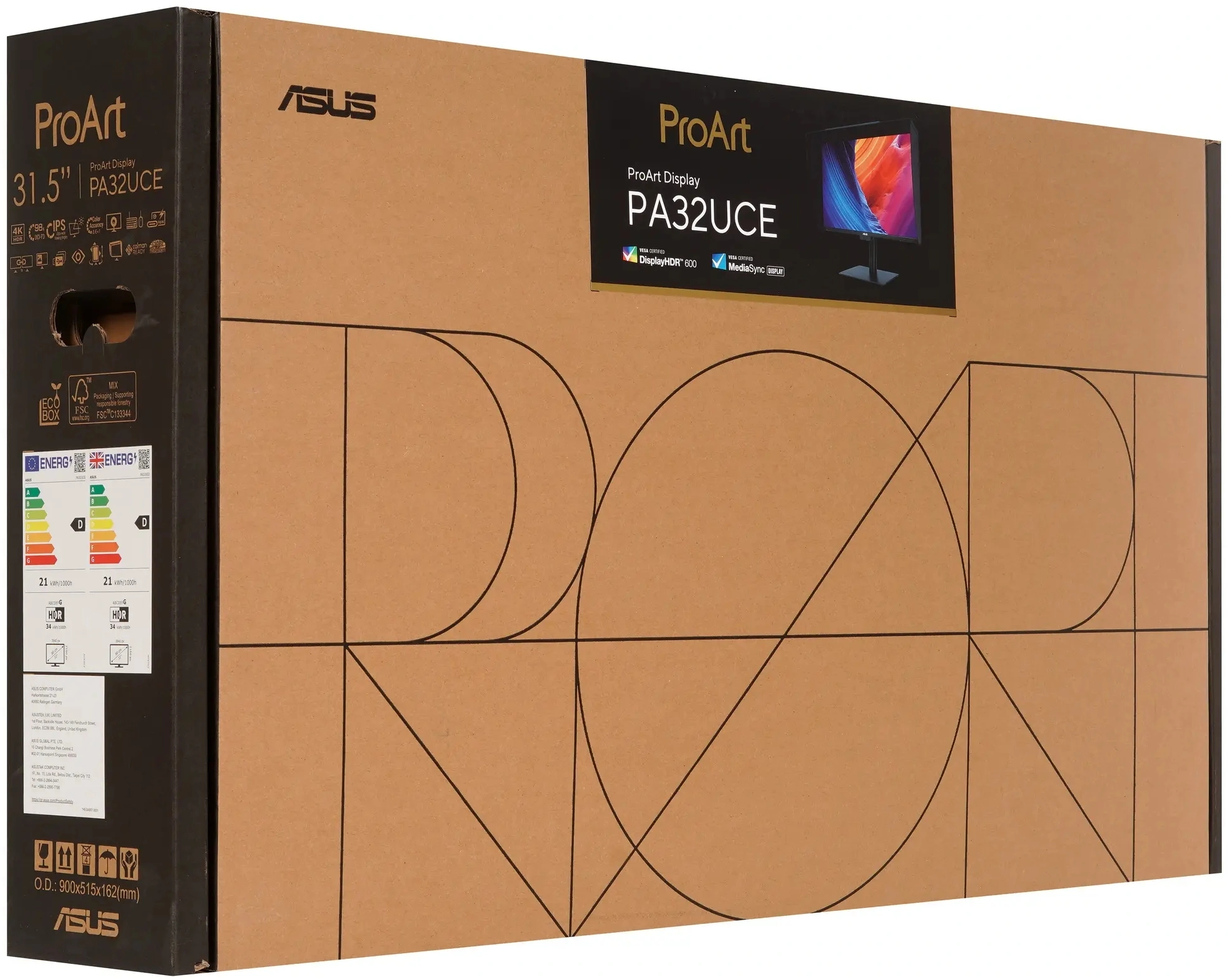 Монитор Asus 31.5" ProArt PA32UCE черный IPS LED 16:9 HDMI M/M матовая HAS Piv 600cd 178гр/178гр 3840x2160 60Hz DP 4K USB 8.9кг — миниатюра 8