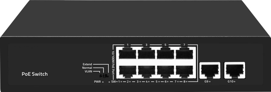 Коммутатор Falcon Eye FE-8FPG2 00-00330353 (L2) 8x100Мбит/с 2x1Гбит/с 8PoE 96W неуправляемый — фото 1