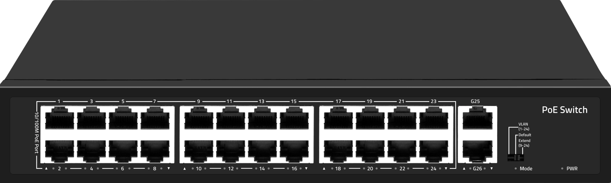 Коммутатор Falcon Eye FE-24FPG2 00-00330355 (L2) 24x100Мбит/с 2x1Гбит/с 24PoE 300W неуправляемый — фото 1