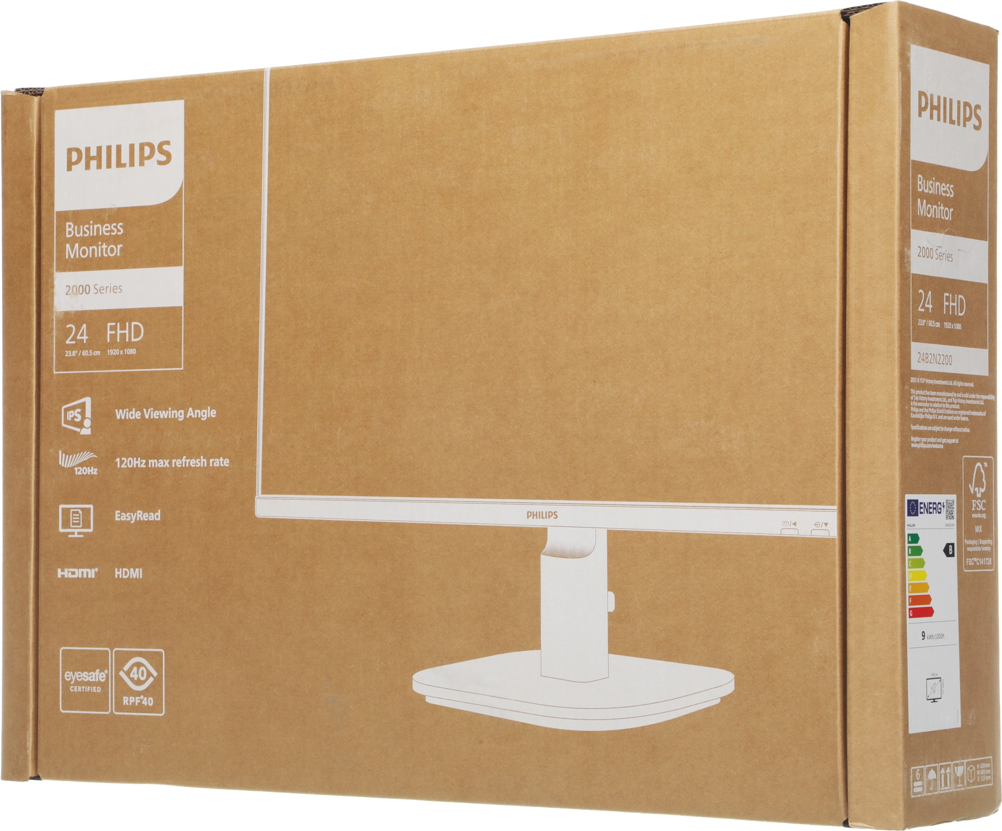 Монитор Philips 23.8" 24B2N2200 черный IPS LED 16:9 HDMI M/M матовая 300cd 178гр/178гр 1920x1080 120Hz VGA DP FHD 2.91кг — миниатюра 13