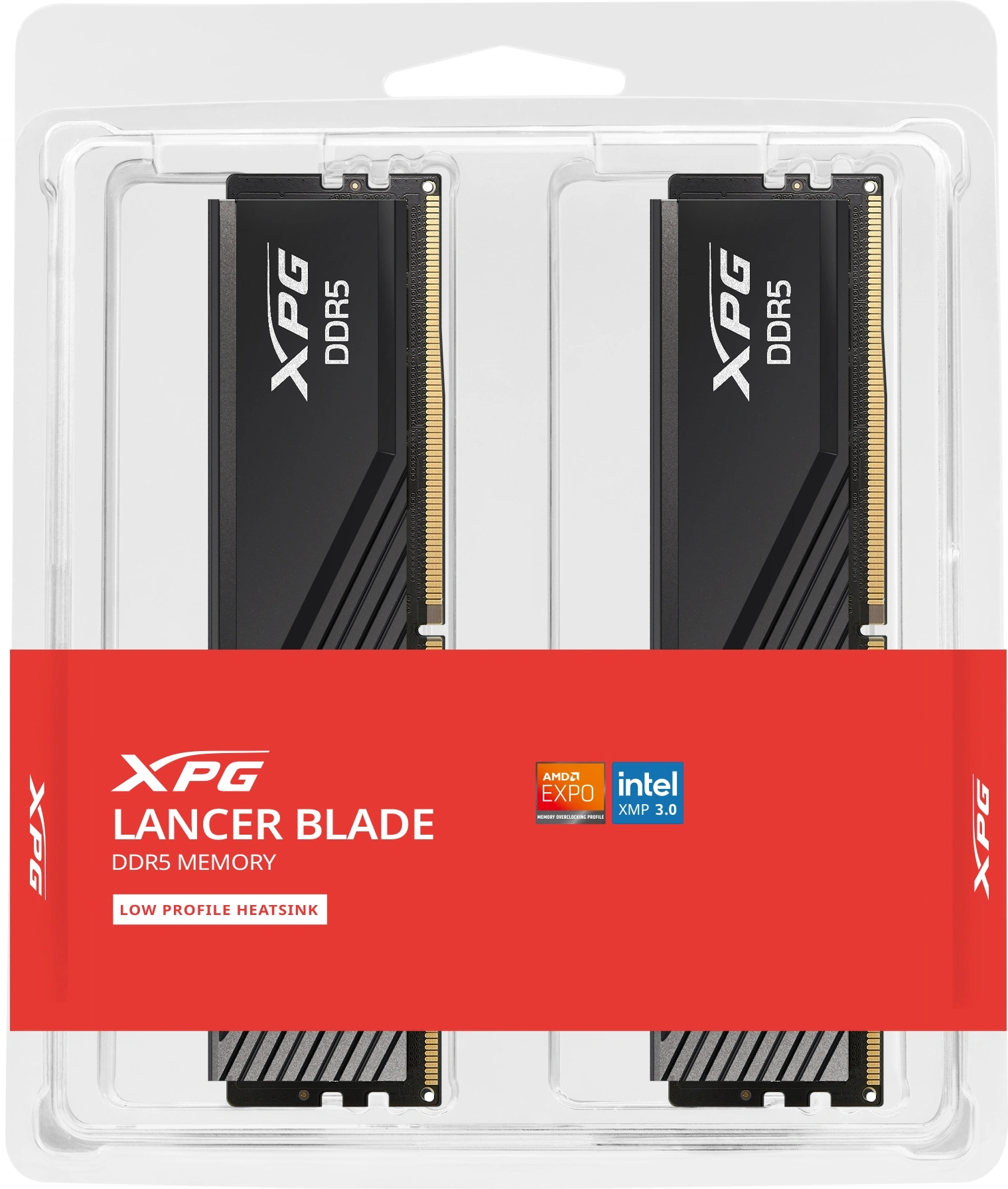 Память DDR5 2x8GB 5600MHz A-Data AX5U5600C468G-DTLABBK XPG Lancer Blade RTL Gaming PC5-44800 CL46 DIMM UDIMM ECC 288-pin 1.1В kit dual rank с радиатором Ret — миниатюра 5