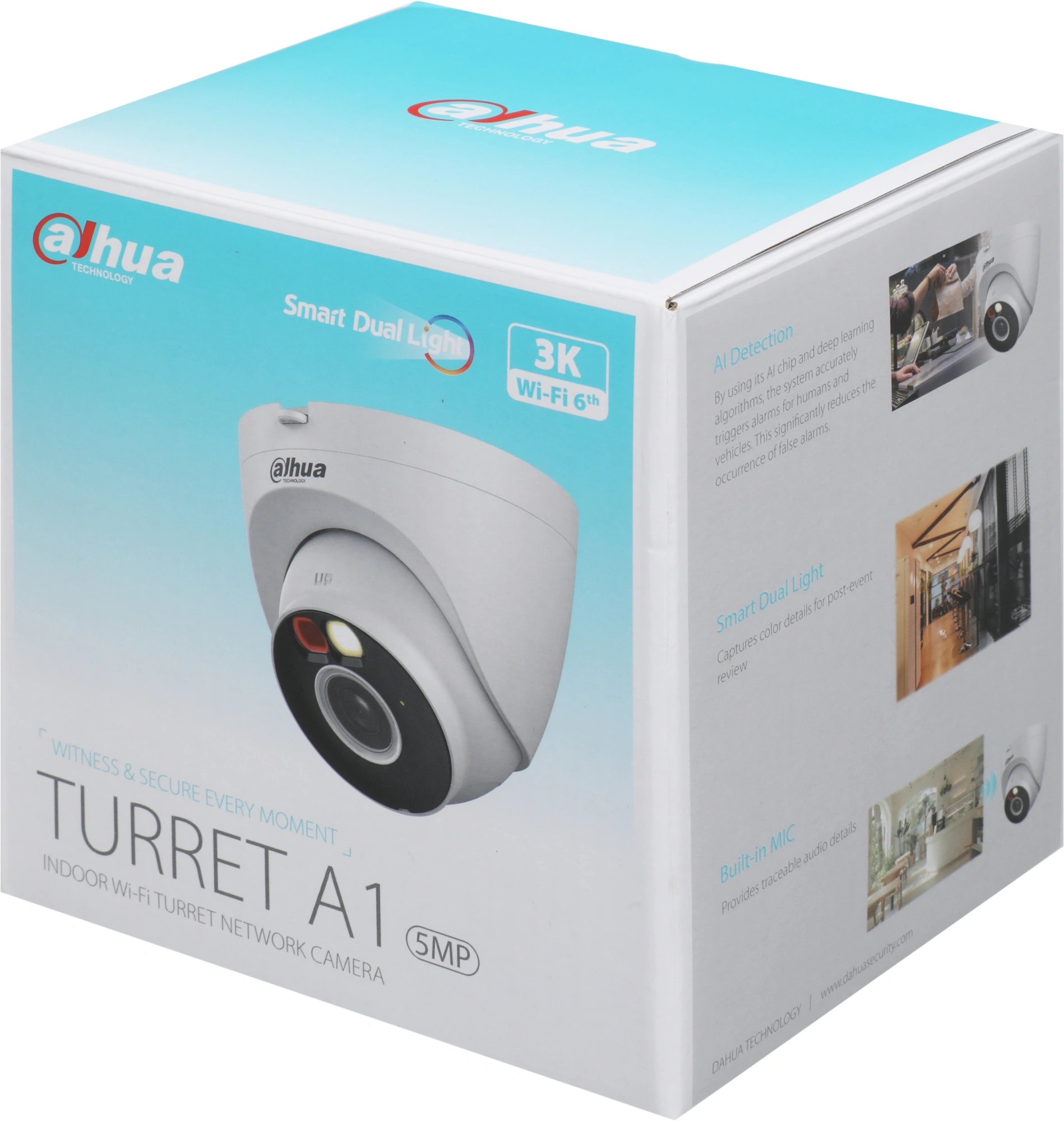 Камера видеонаблюдения IP Dahua DH-IPC-T5AP-IL-0280B Wi-Fi 2.8-2.8мм цв. корп.:белый (DH-T5A-IL) — миниатюра 12